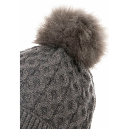 Freja Women's Chunky Knitted Hat in Dark Grey