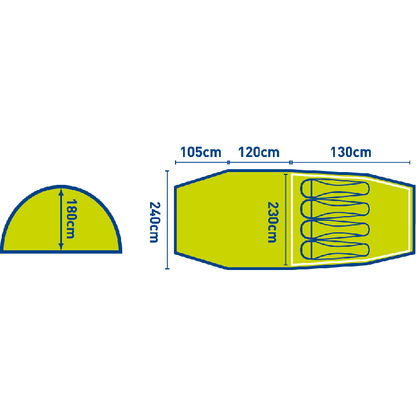 4 man tent size Caterthun 4 Person Tent