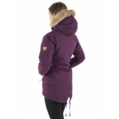 Celebrity Women's Waterproof Padded Longer Length Parka Jacket in Potent Purple