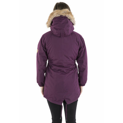 Celebrity Women's Waterproof Padded Longer Length Parka Jacket in Potent Purple
