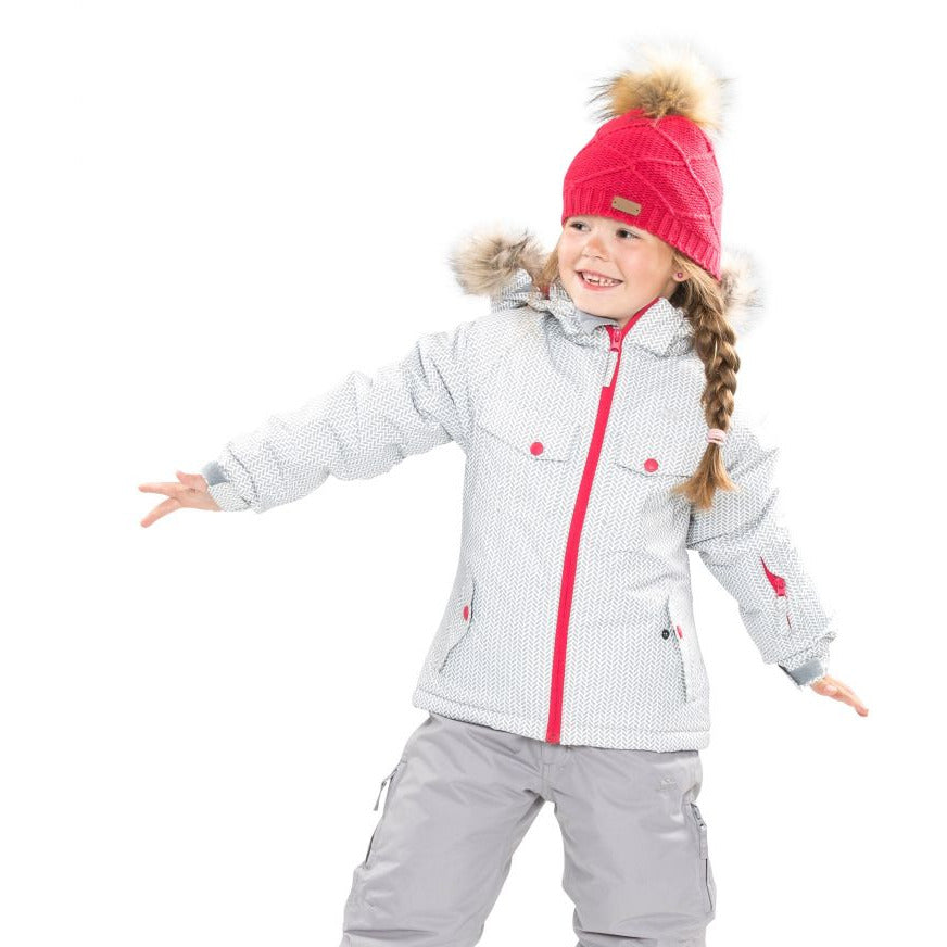 Denia Girls Padded Waterproof Ski Jacket in Platinum Print