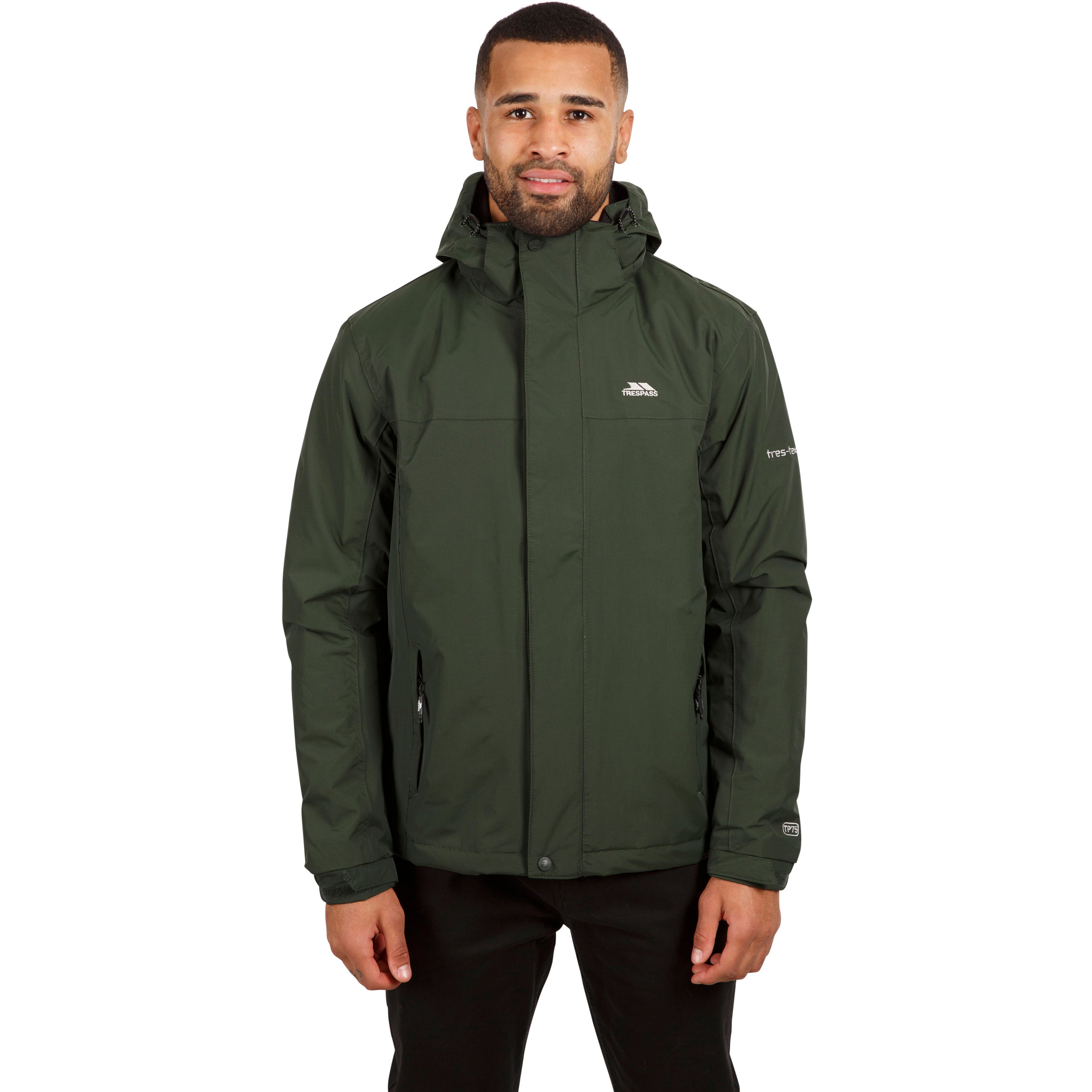 Donelly Men's Padded Waterproof Jacket in Olive – Trespass Ireland
