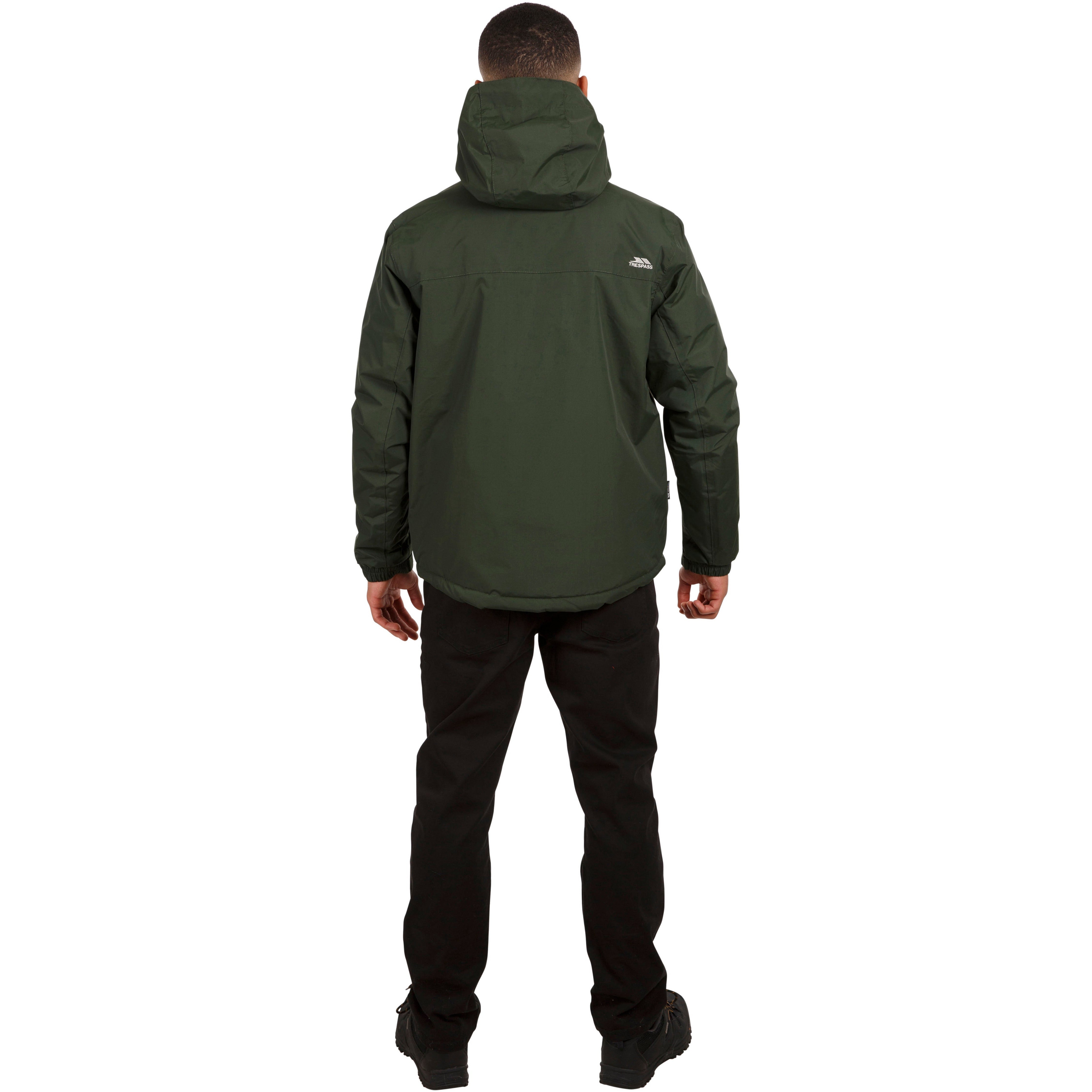 Mens padded 2025 waterproof jacket