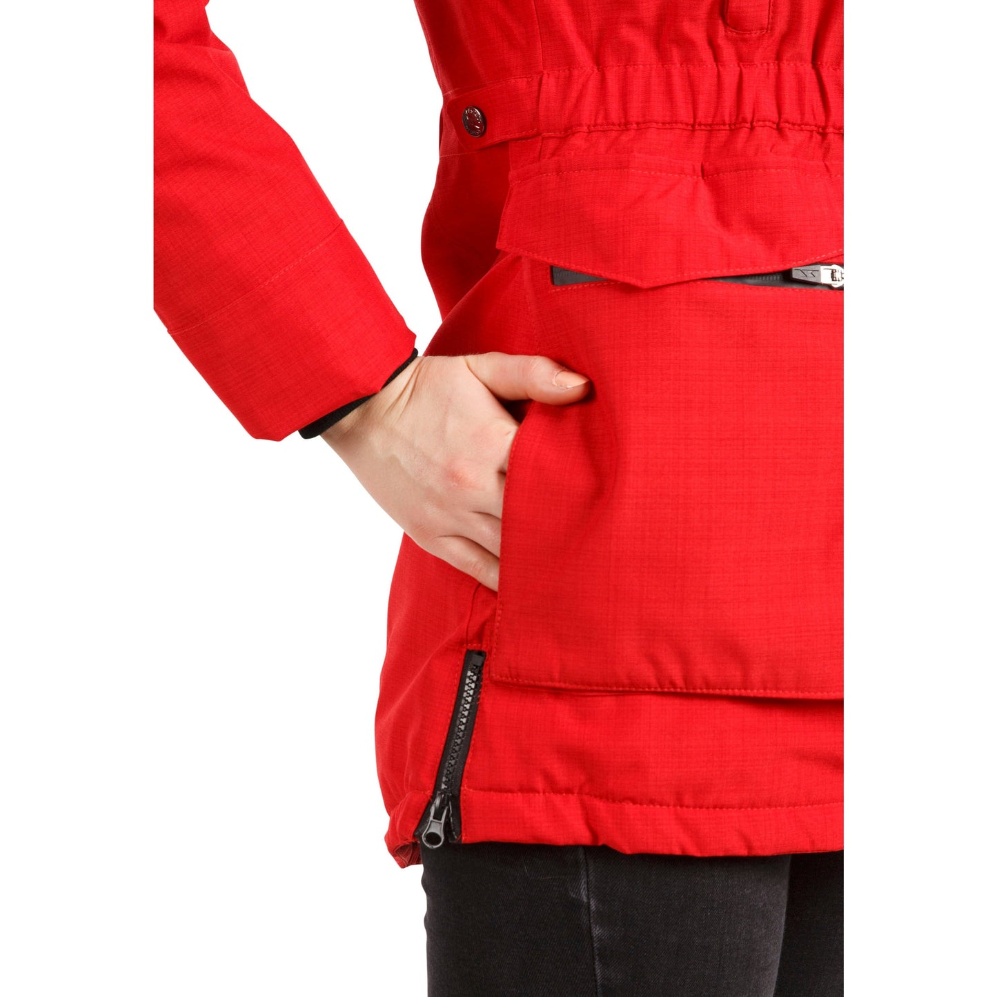 Caption Women's Padded Waterproof Parka Jacket in Red