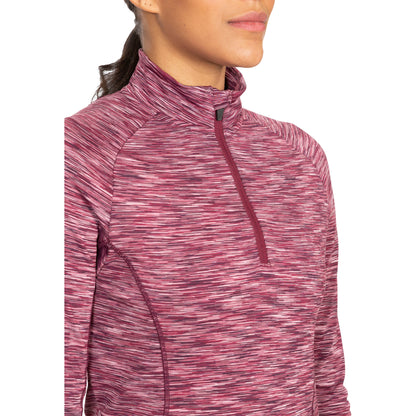 Edith Women's Long Sleeve Active Top - Fig Marl