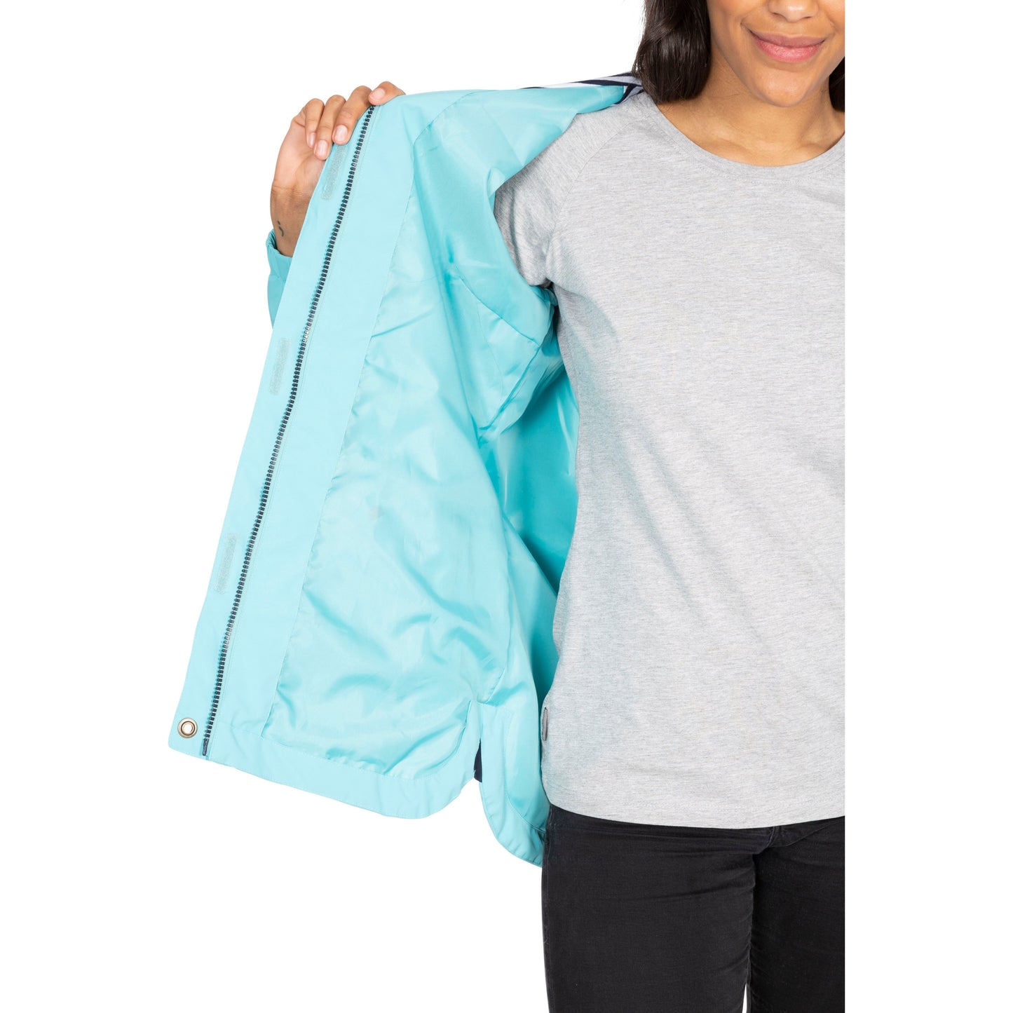 Flourish Womens Unpadded Waterproof Jacket in Aquamarine