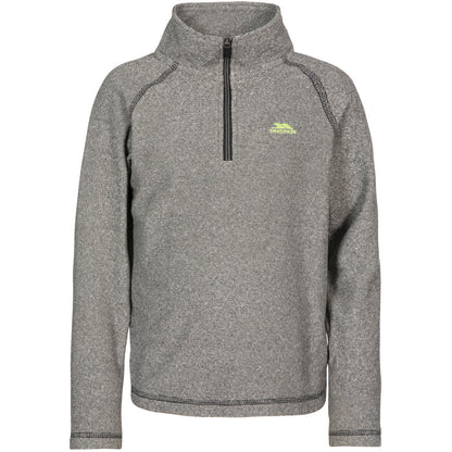 Keynote Boys Half Zip Fleece Top in Black / Grey