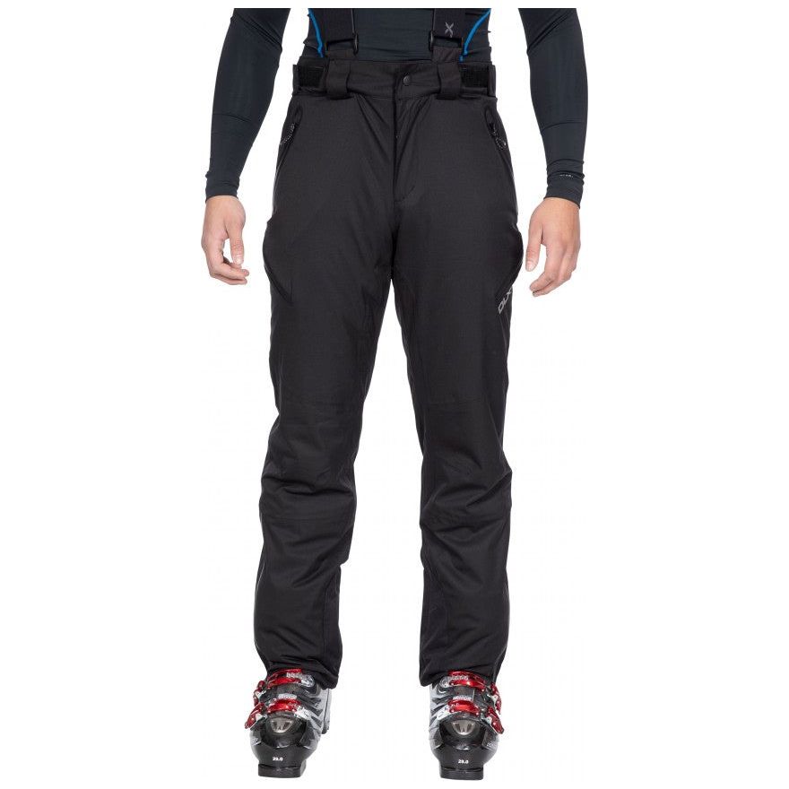 Dlx Men's Kristoff Stretch Ski Pants With Ankle Gaiters - Black