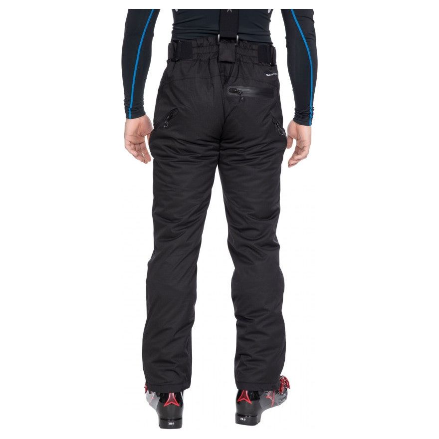 Dlx Men's Kristoff Stretch Ski Pants With Ankle Gaiters - Black