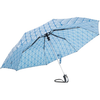 Maggiemay Compact Umbrella in Blue Print