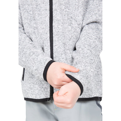 Mario Boys Full Zip Fleece Jacket - Grey Marl