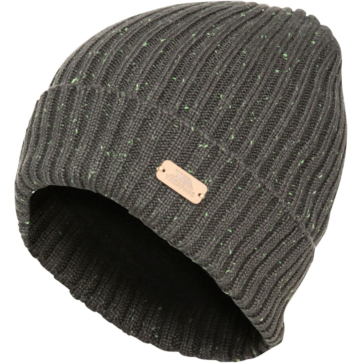 Mateo Lined Knitted Beanie Hat - Olive Fleck