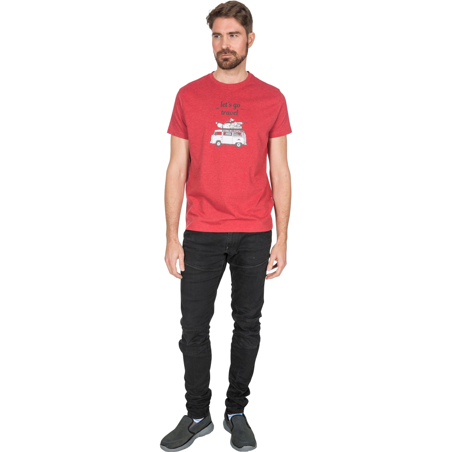 Motorway Men's Quick Dry Wicking T-Shirt in Red Marl
