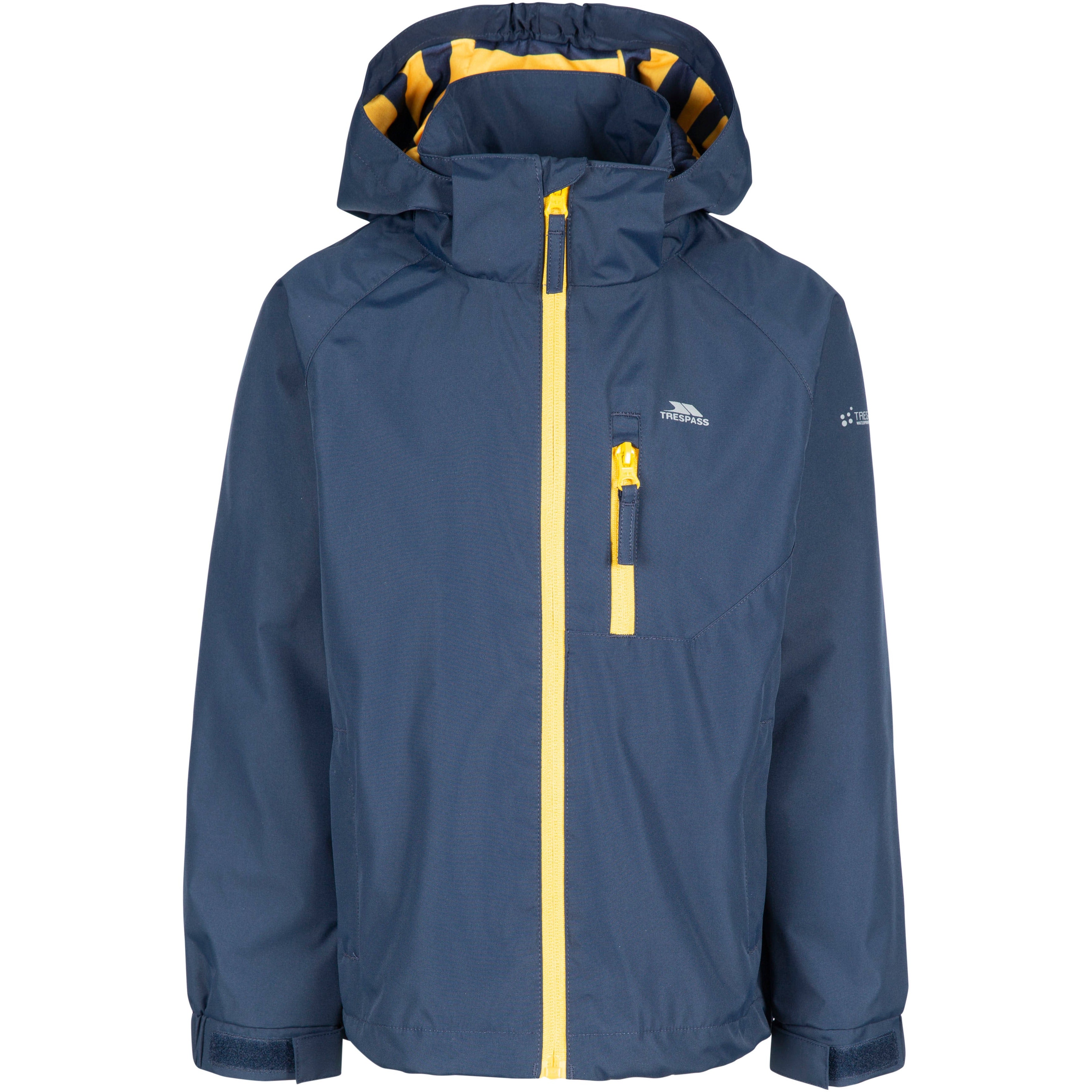 Overwhelm Boys' Waterproof Rain Jacket in Navy | Trespass Ireland