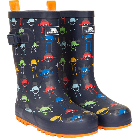 Puddle Kids Wellies in Monster Print