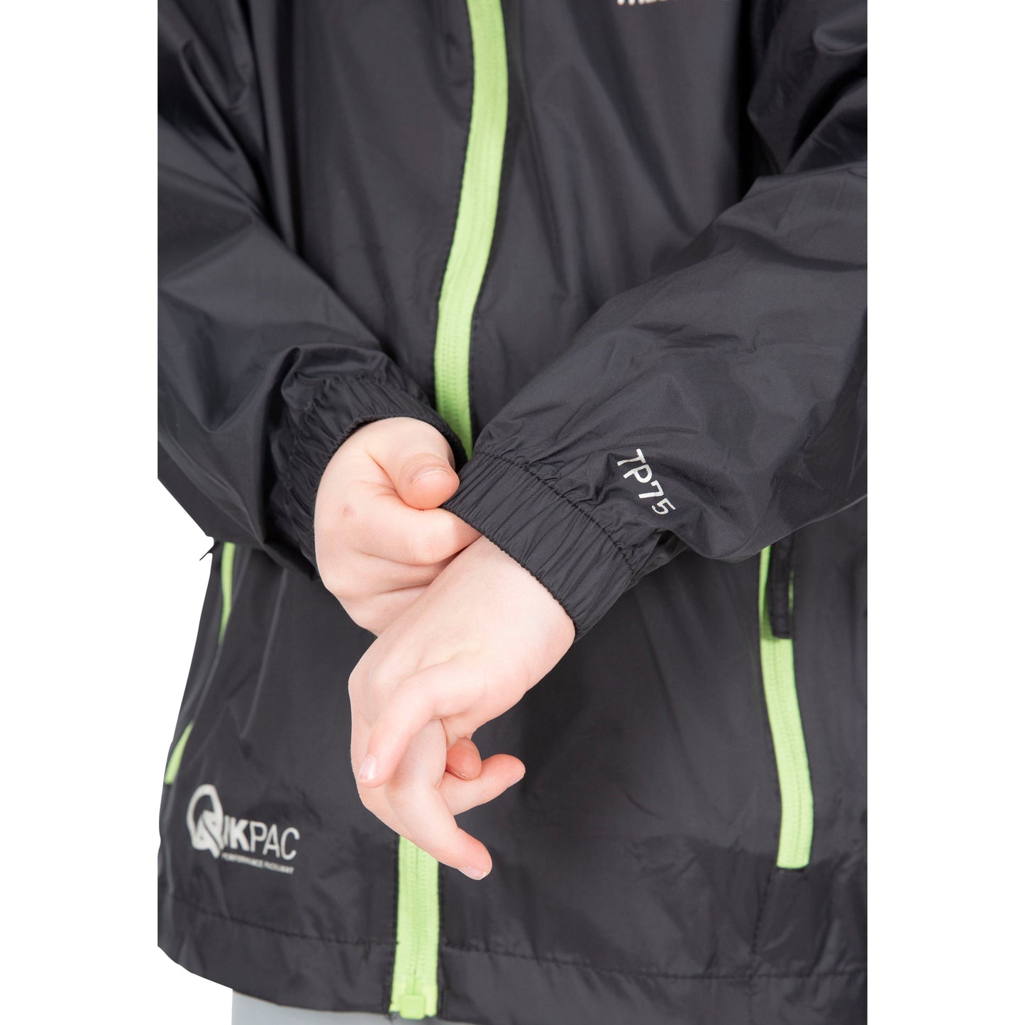 Qikpac Kids Packaway Unpadded Waterproof Jacket in Black