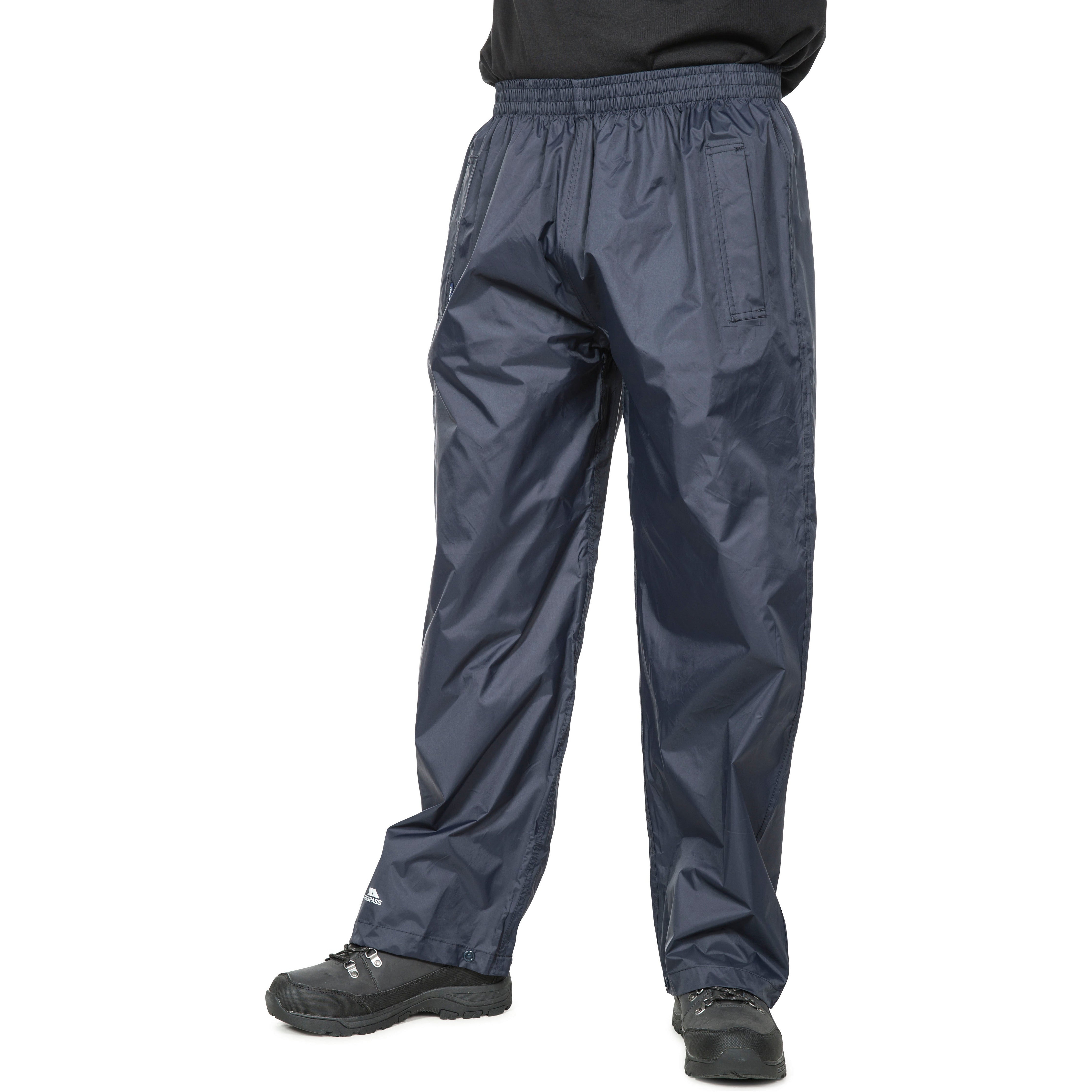 Trespass Black Mens Download Loose Fit Waterproof Ski Trousers/Pants  (Black) | Verishop