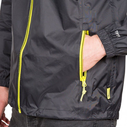 Qikpac X Adults Unisex Unpadded Waterproof Packaway Jacket in Black