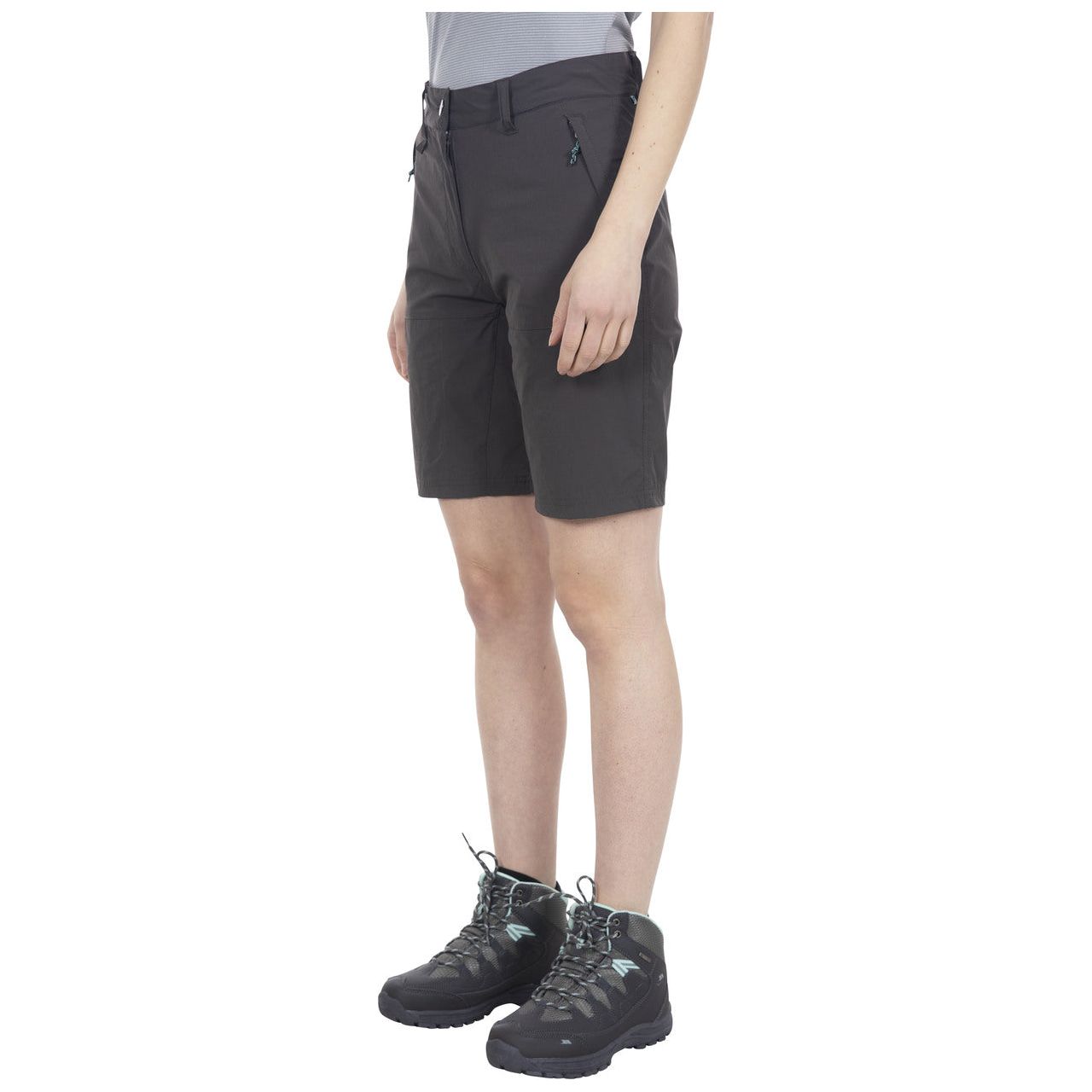 Rueful - Ladies Stretch Active Shorts - Peat