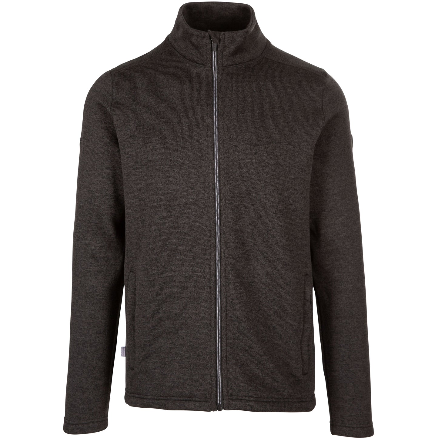 Rundel Men's Fleece Top / Jacket in Dark Grey Marl