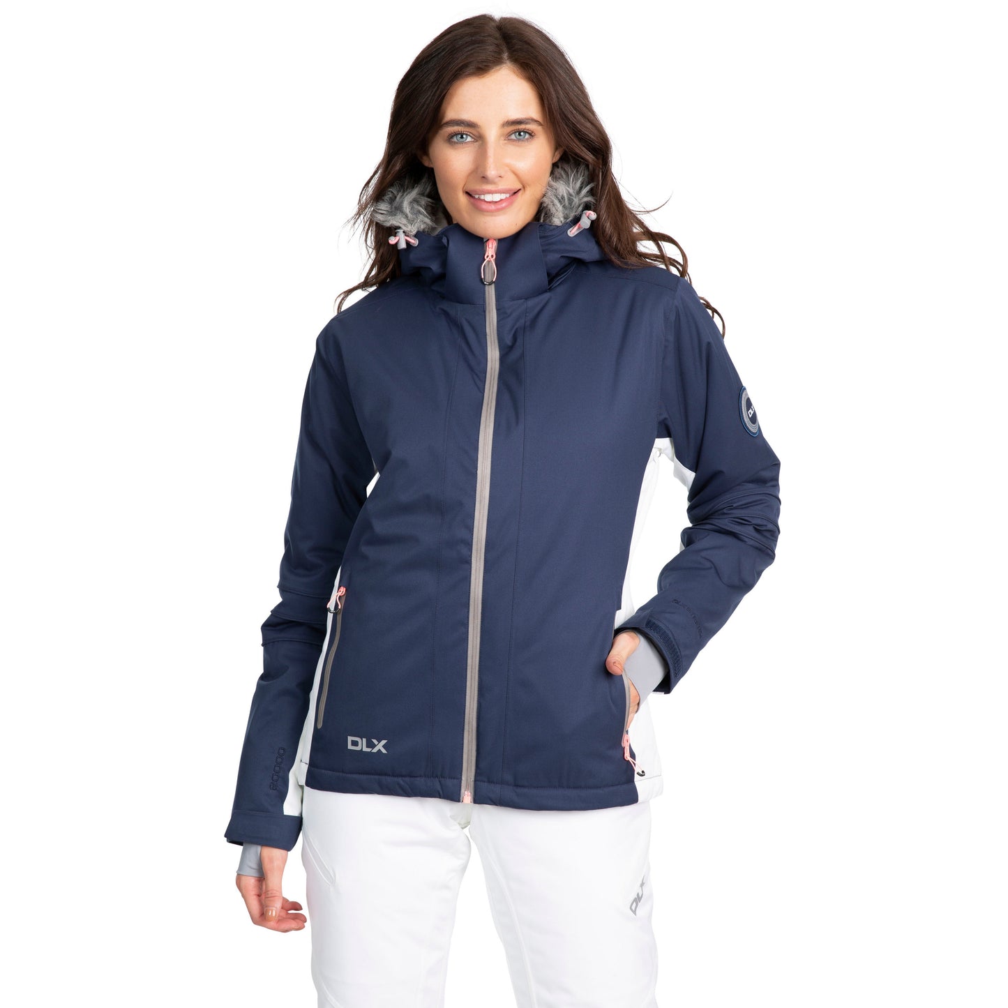 Trespass Womens DLX Luxury Padded Ski Jacket Sandrine in Navy